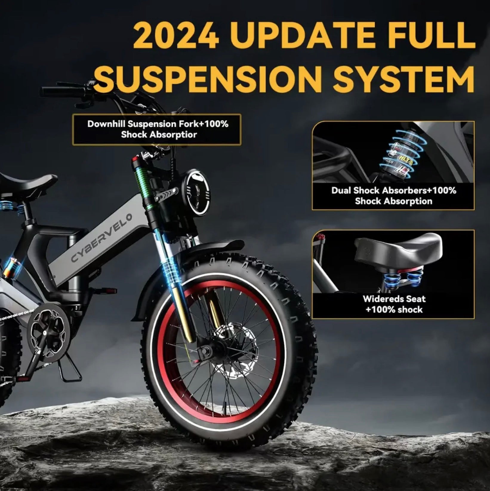 Foldable Electric Bike 100Mile - 36mph - Low Stock