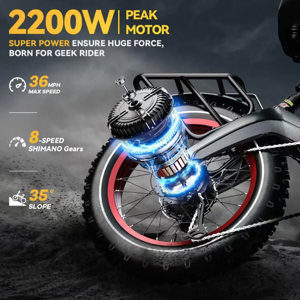 Foldable Electric Bike 100Mile - 36mph - Low Stock