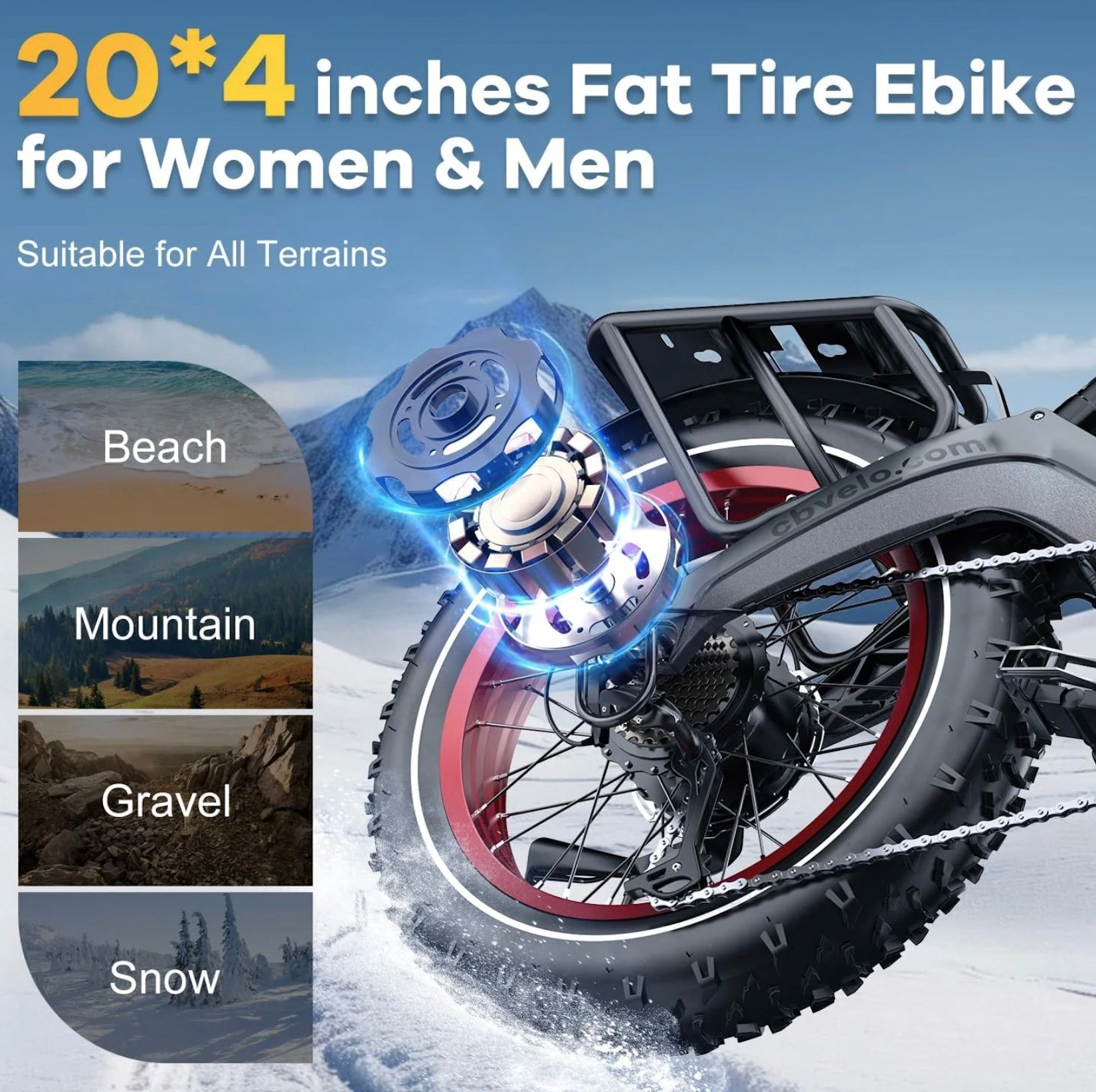 Foldable Electric Bike 100Mile - 36mph - Low Stock