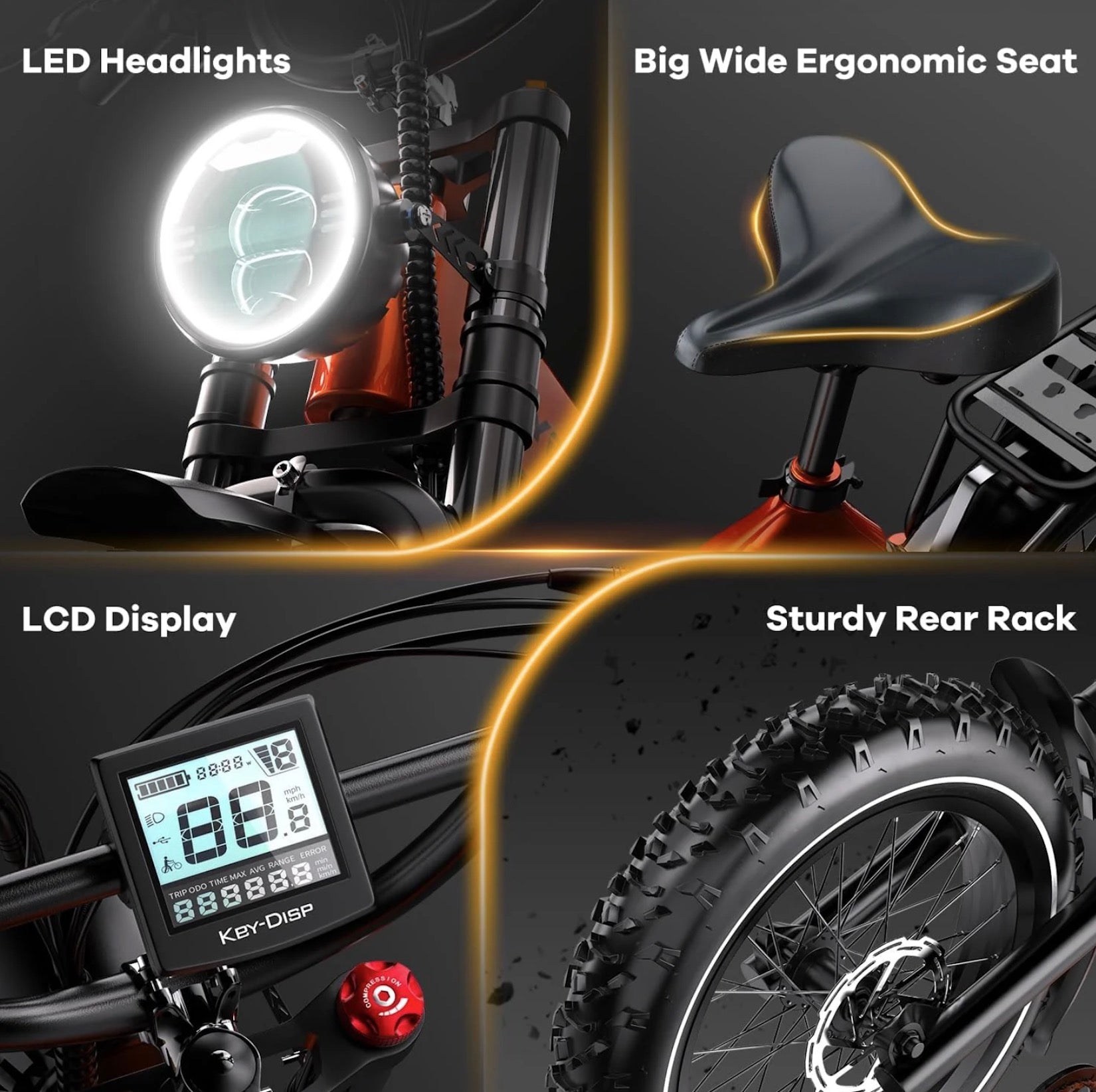 Foldable Electric Bike 100Mile - 36mph - Low Stock