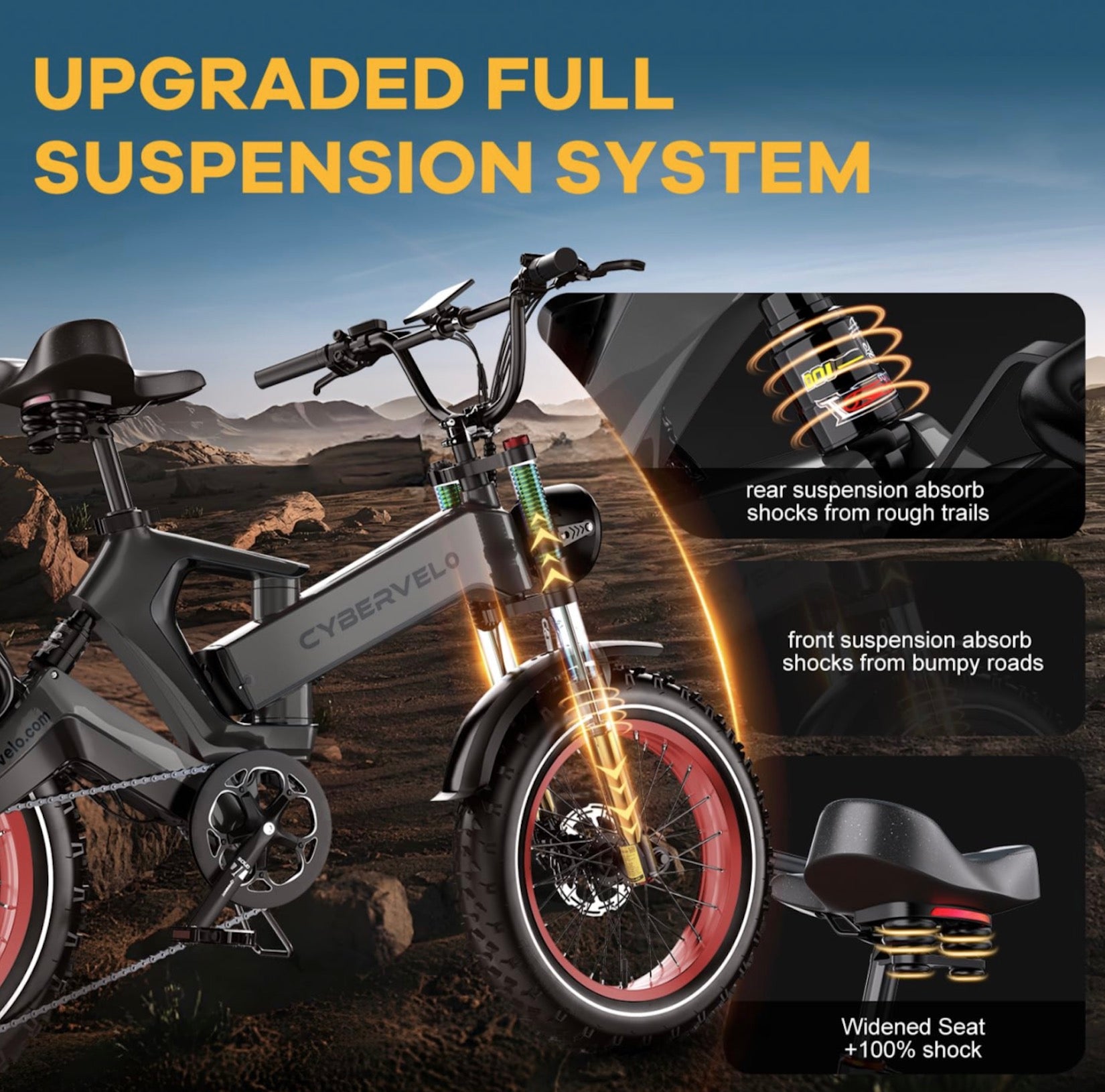 Foldable Electric Bike 100Mile - 36mph - Low Stock