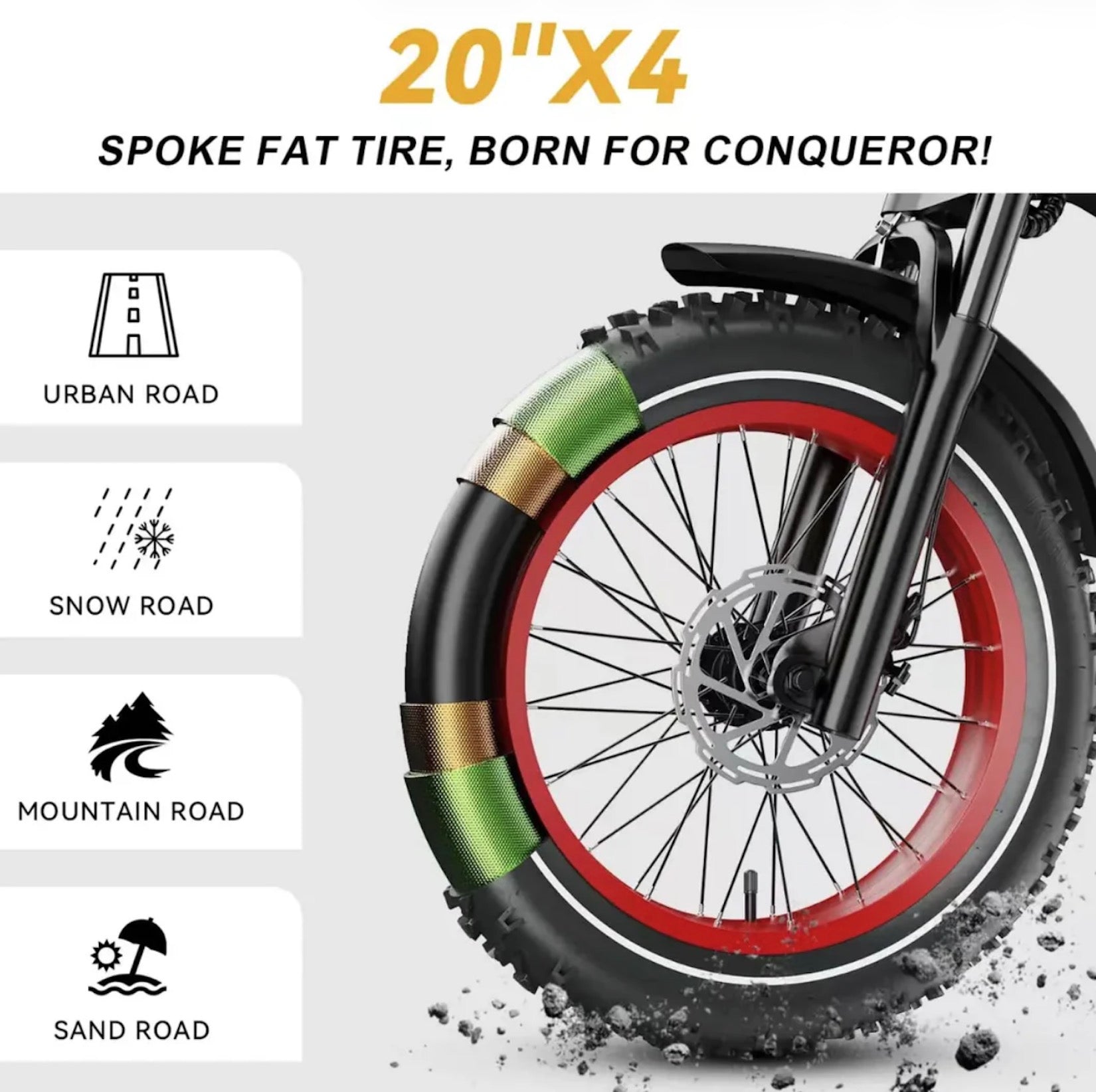 Foldable Electric Bike 100Mile - 36mph - Low Stock